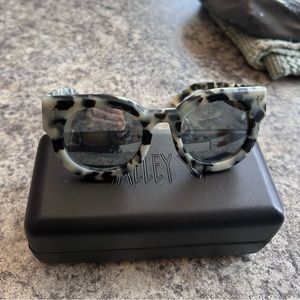 Valley Eyewear sunglasses in Dead Coffin Club style. Black and white tortoise.